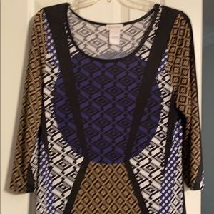 Multi color long sleeve dress by Monroe and Main